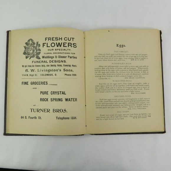 Kings Daughters Cookbook Domestic Echoes Antique 1897 3rd St Church Columbus OH - Picture 7 of 12